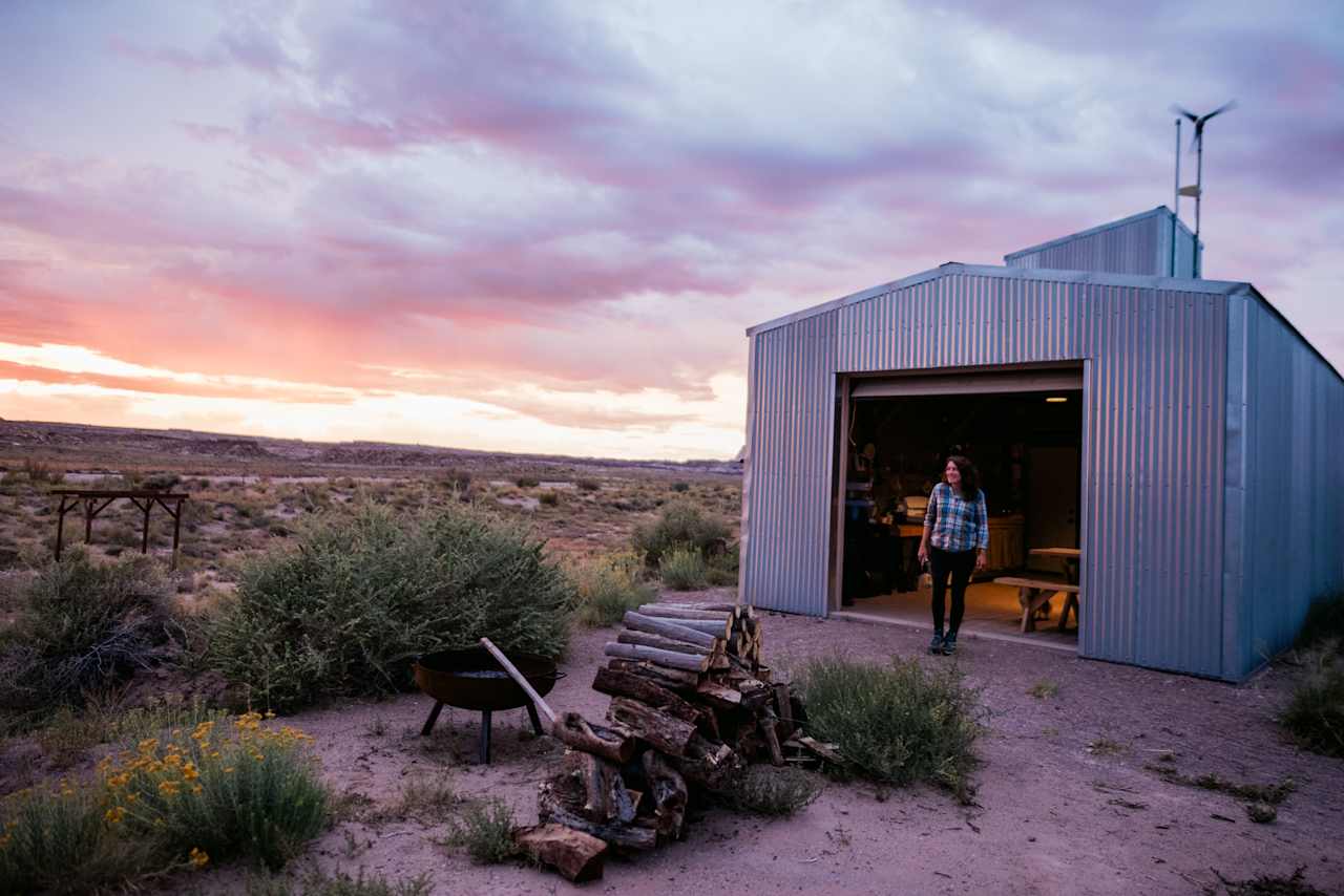 The shiny metal cabin!