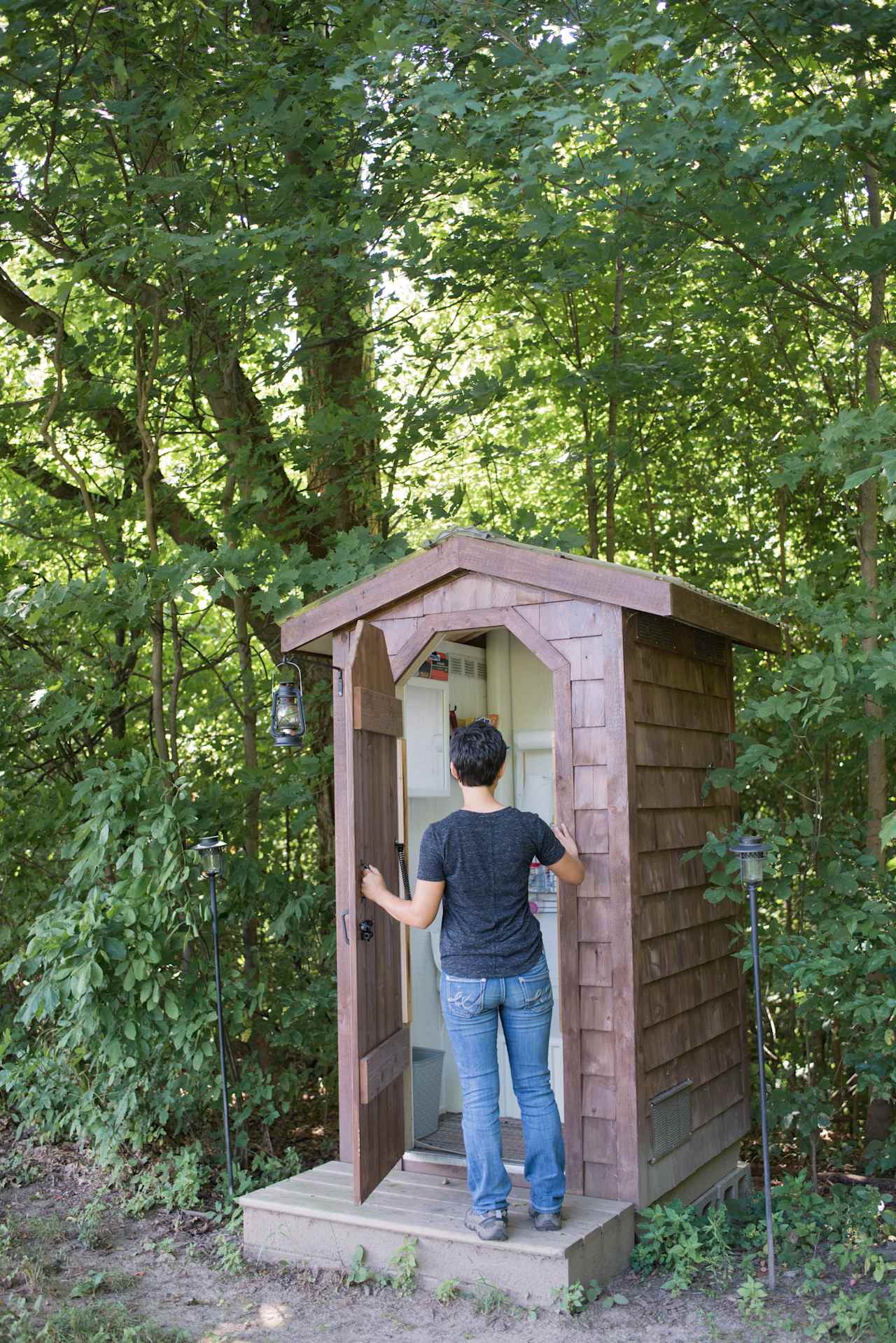 The port-a-potty was incredibly well cleaned and adorable!