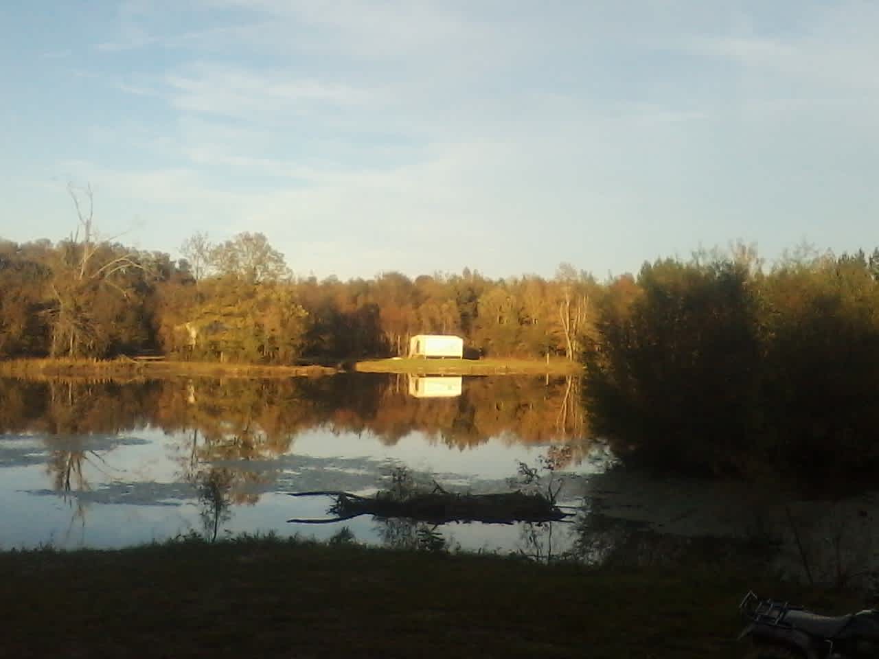 Site across lake from tent