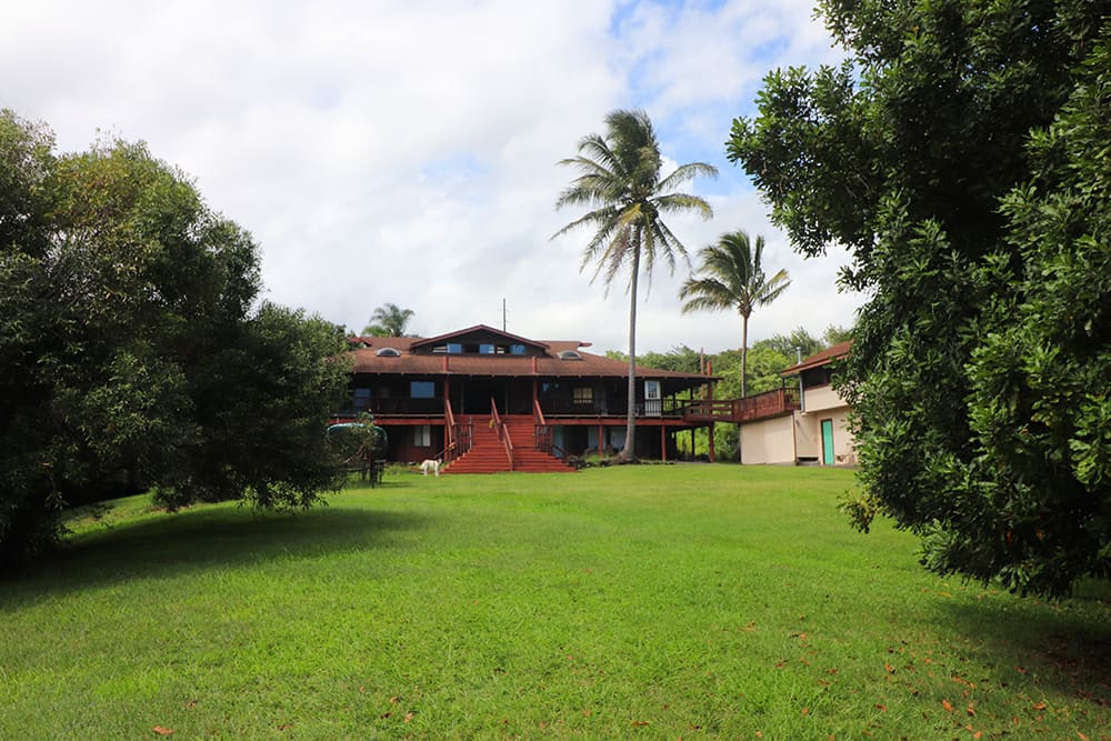 The main house from the garden