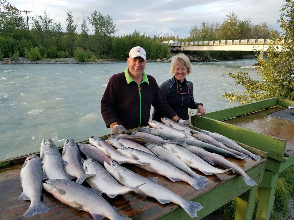 Salmon Grove Campground is located on the Old Richardson Highway at the Old Bridge. We have fillet tables with fresh water for you to clean your catch.