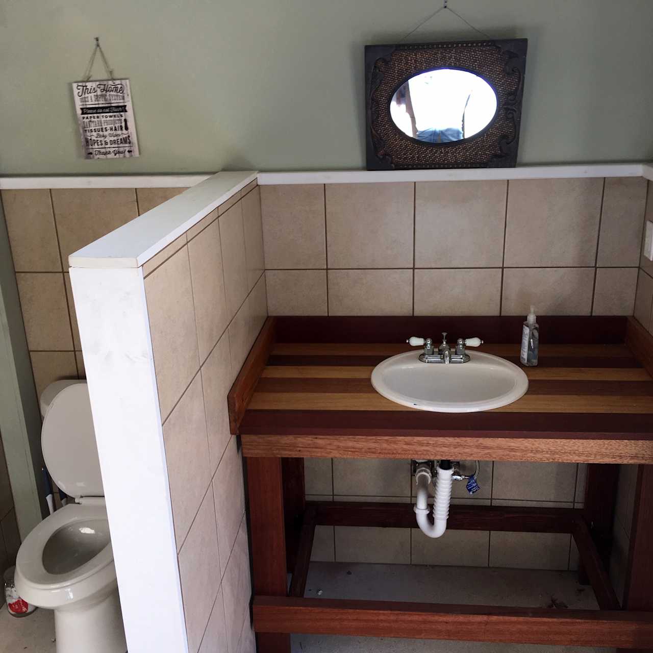 Clean bathroom facilities