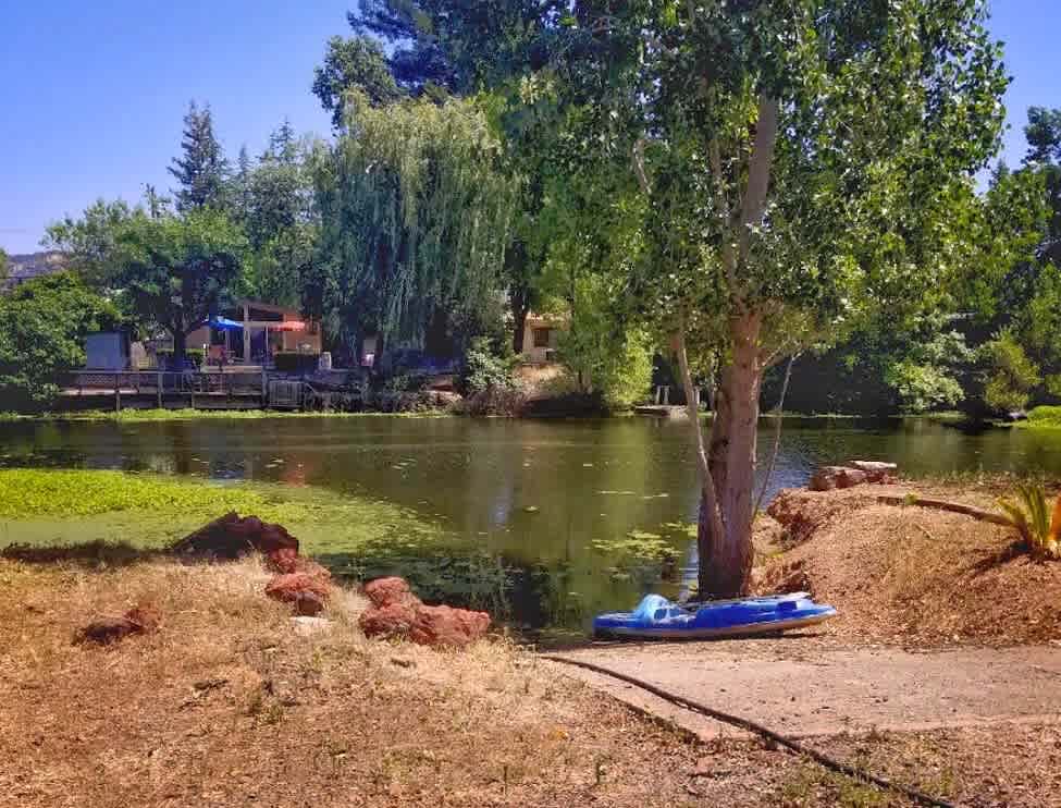 Looking out at the channel over the small craft launch ramp