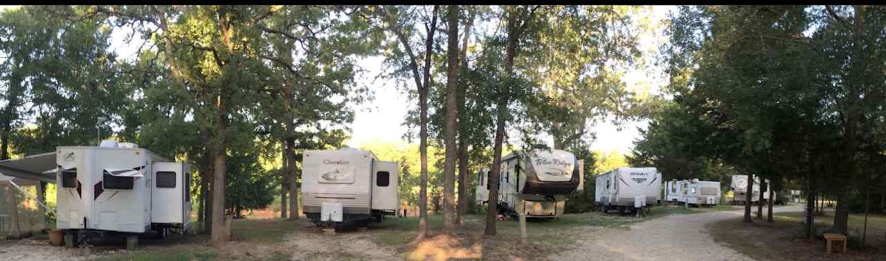 RV sites with room to spread out. lots of trees.