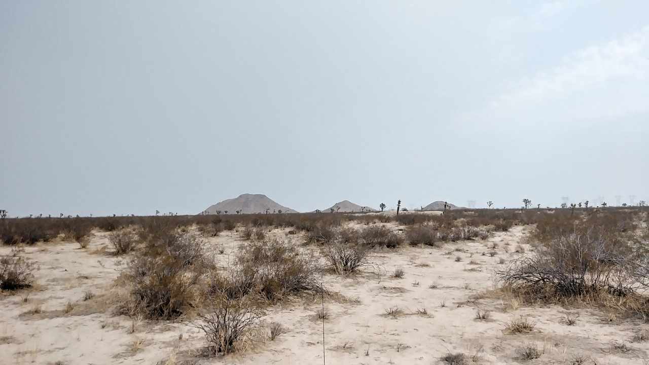 A view of the Three Sisters (small mountains) within a couple miles.