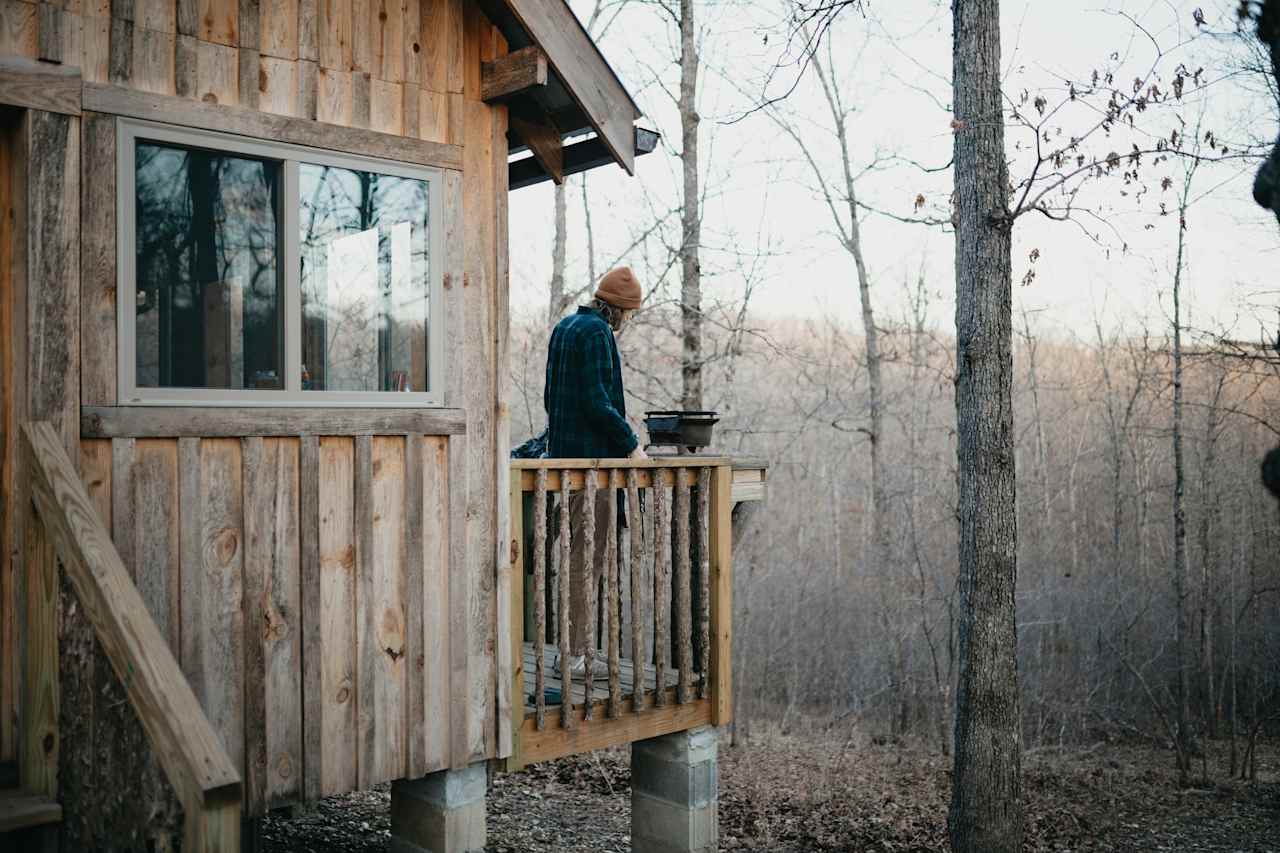 Amazing views from the back porch of the cabin.