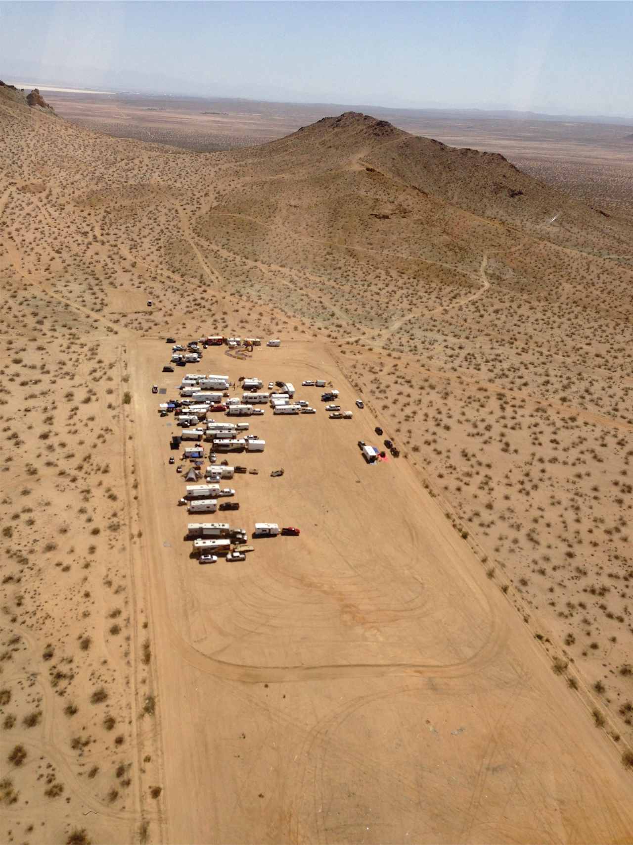 From one of our drone shots looking at our entire property, South of the 220-RV Parking space on the 10 acre area.