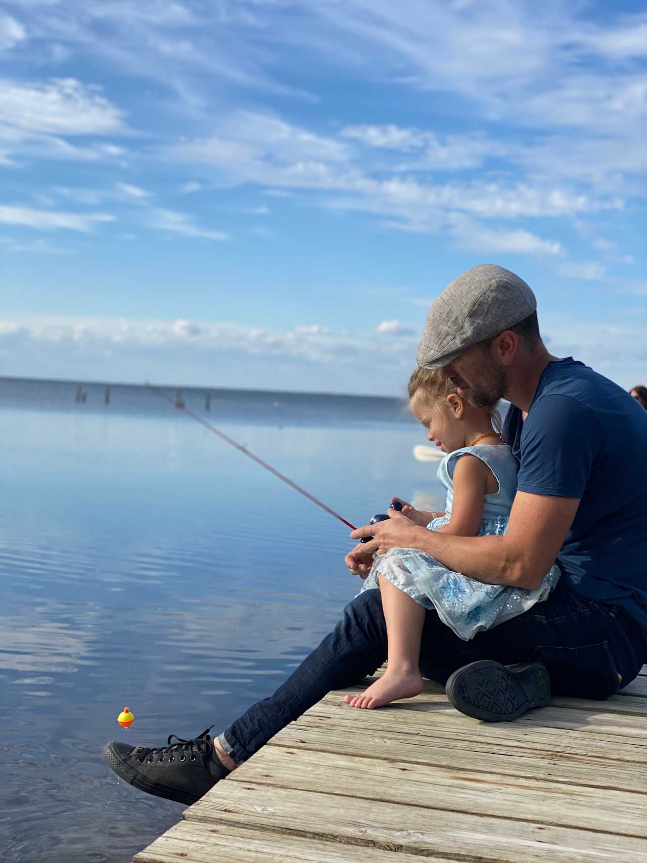 We tried fishing… Didn’t catch anything with our little fishing pool, but it was fun, nonetheless.