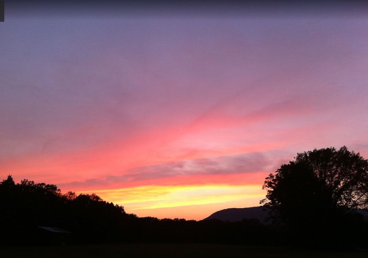 Sunsets are always spectacular at Camp Paddy Run