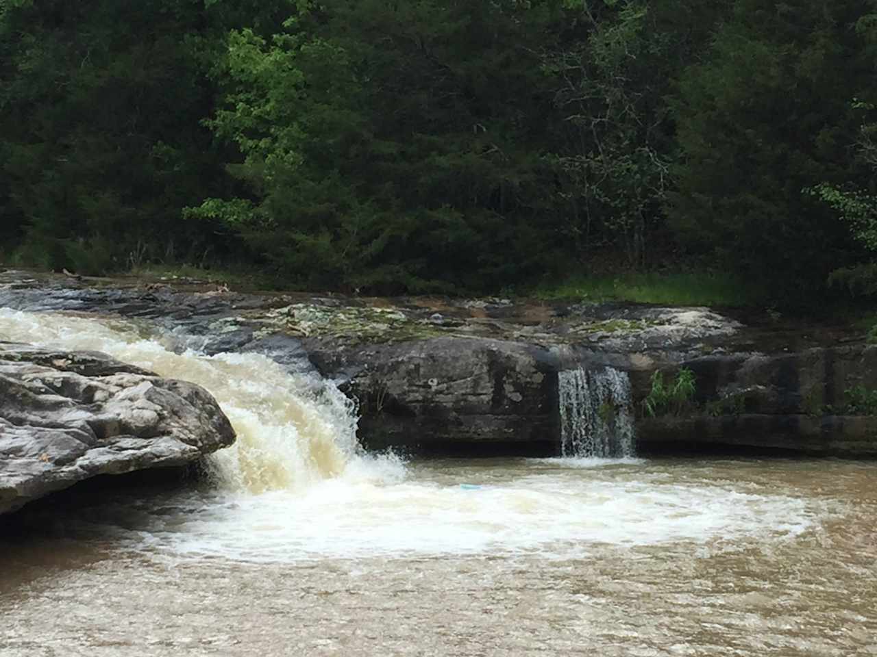 Little Niagara Falls with a full swimming hole