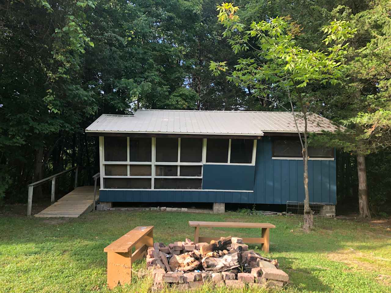 Exterior of a cottage.