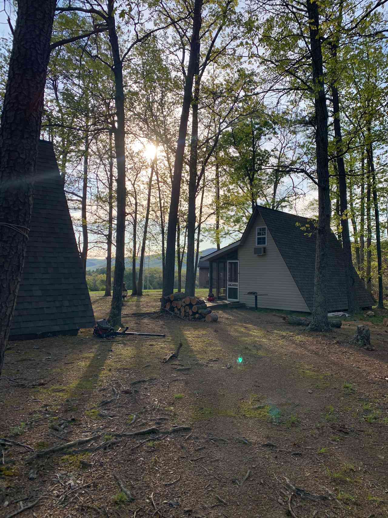 Taken from bathroom (cabins by restroom)