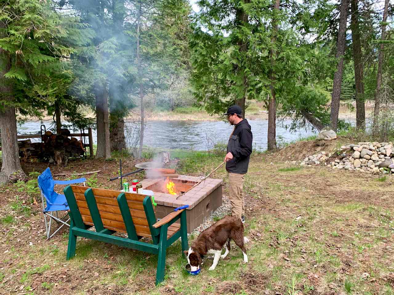 The tent campsite. Gorgeous views of the river!