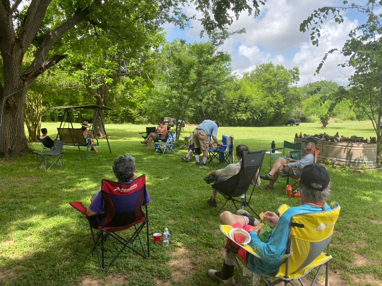 Campers enjoying lunch