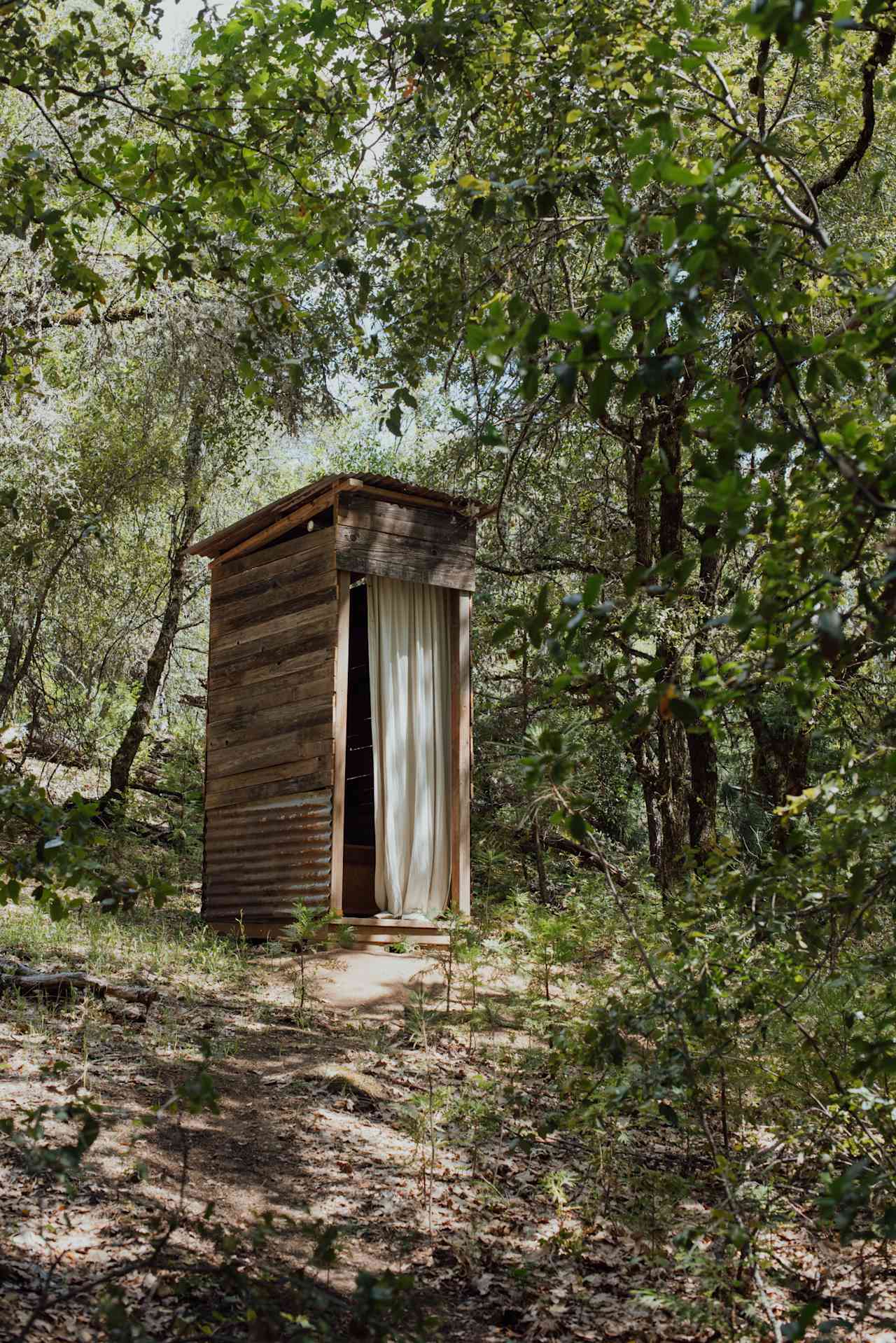 Port-o-potty just up the hill behind the yurt