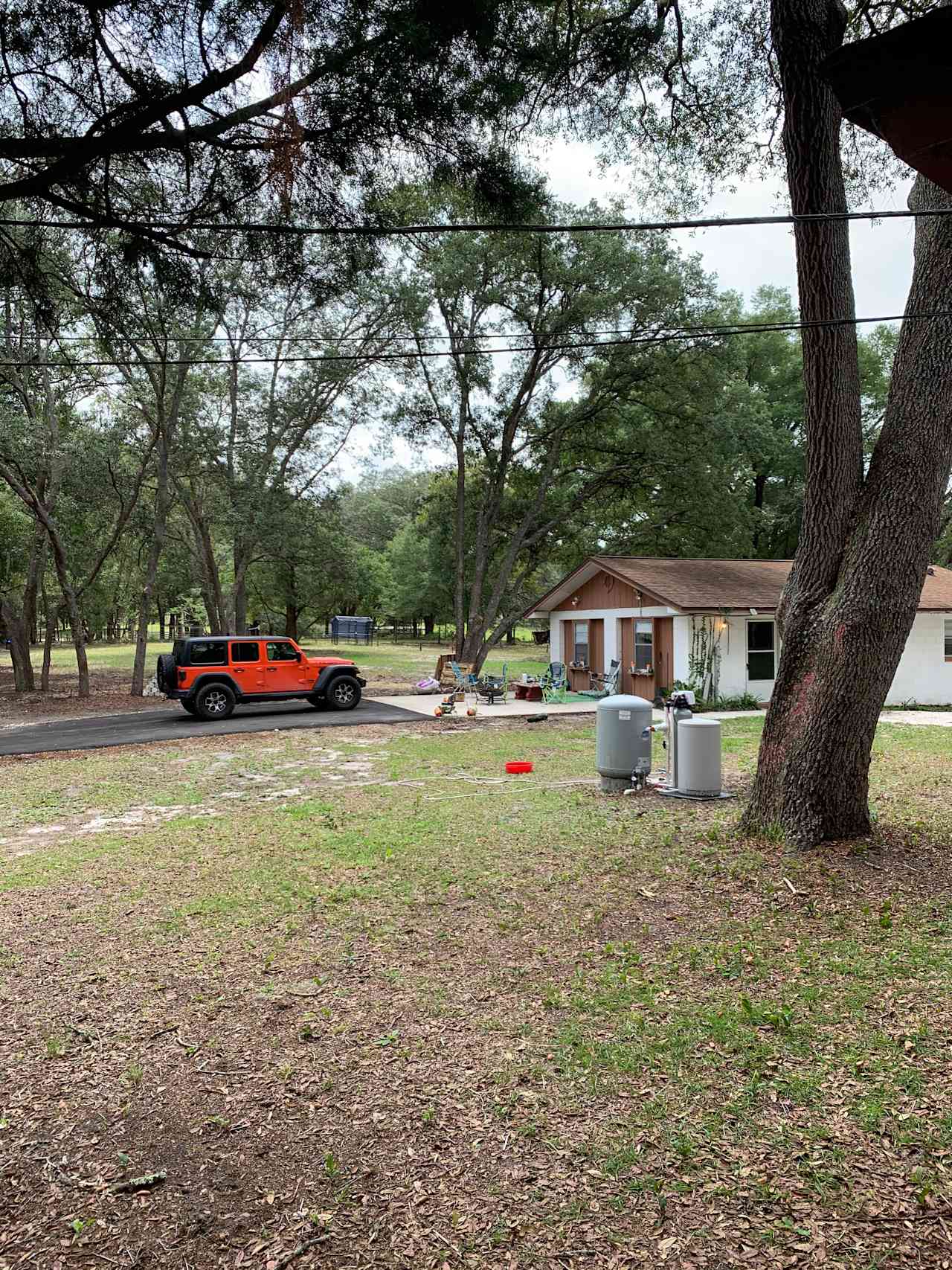 Hosts' cottage and Jeep