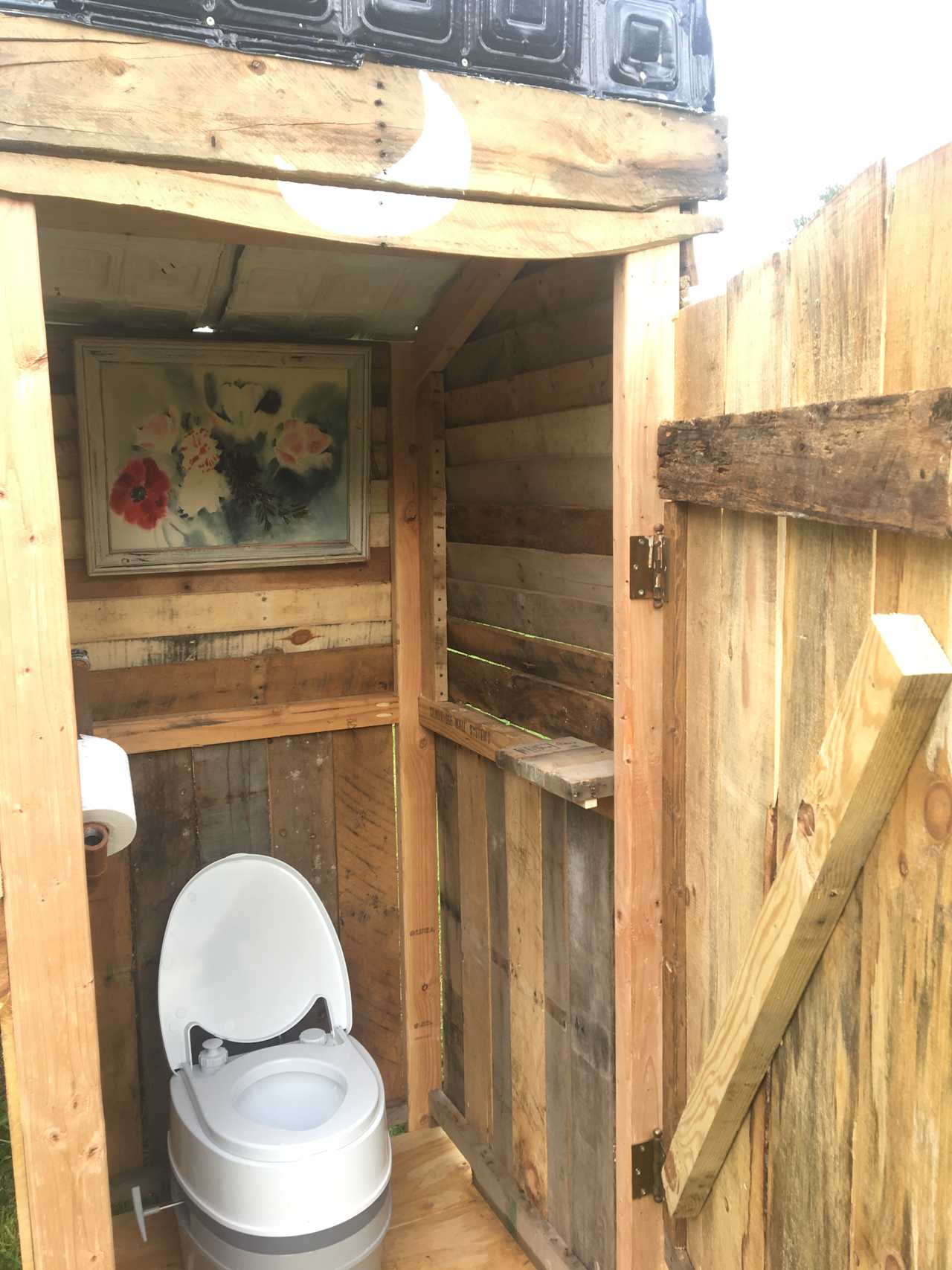 interior of our outhouse