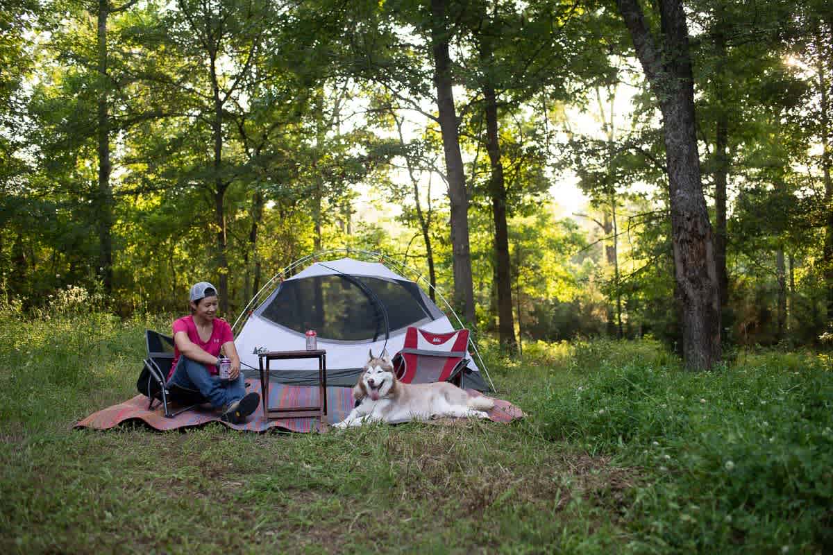 The campsites are shady and secluded