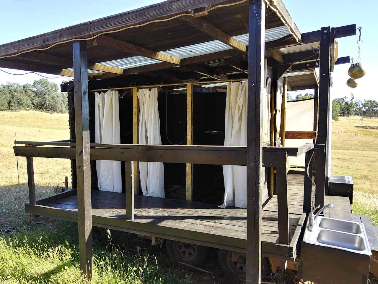 Side view of Outdoor showers