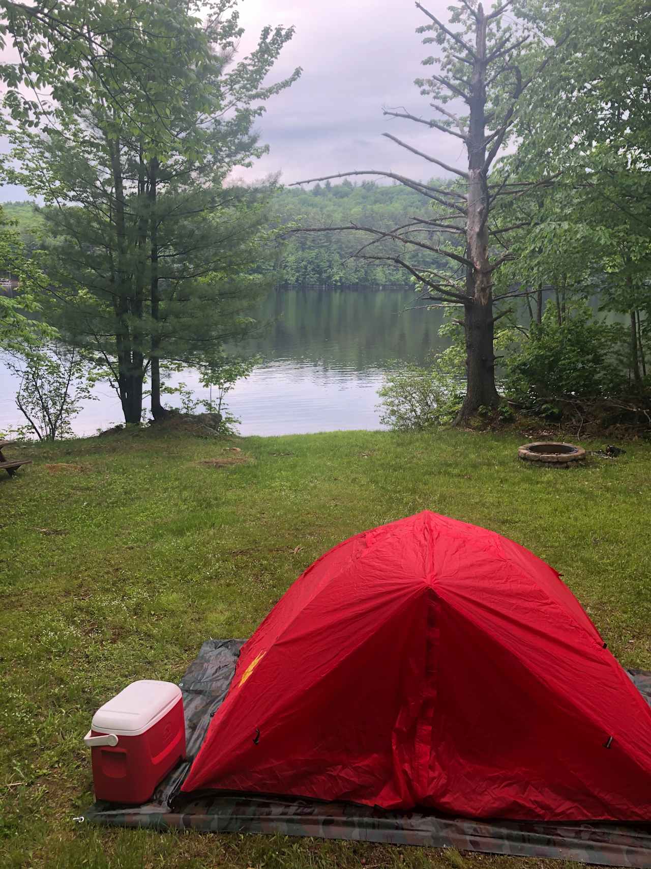 Maine Lakeside Wooded Tent Camping