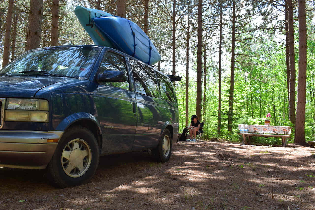 Guests take first camping trip in custom Camper van 