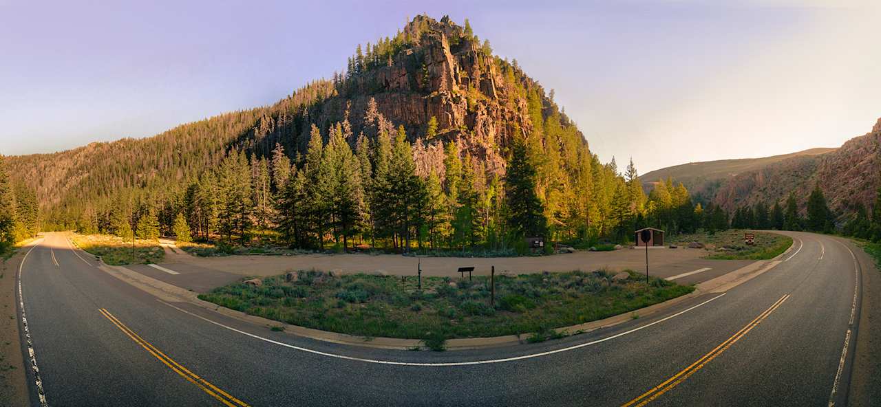 Panoramic view of drive-up/parking