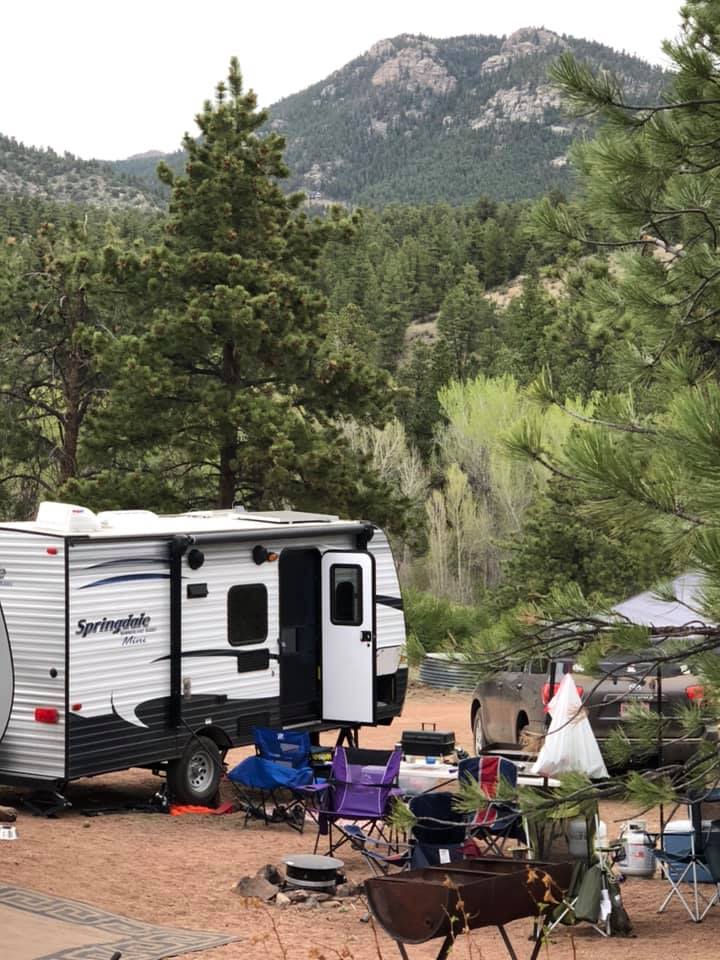 View of the campsite from up the hill...