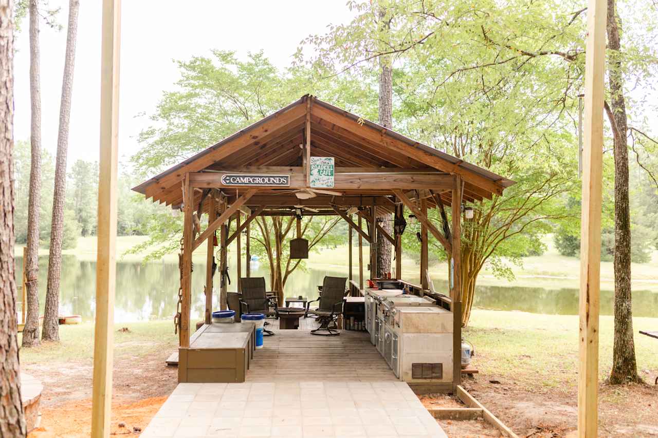 Outdoor kitchen.