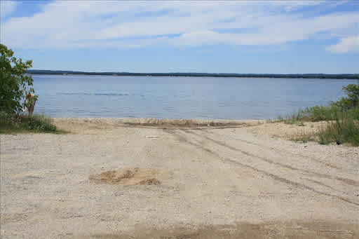 The tiny beach you'll have access to.