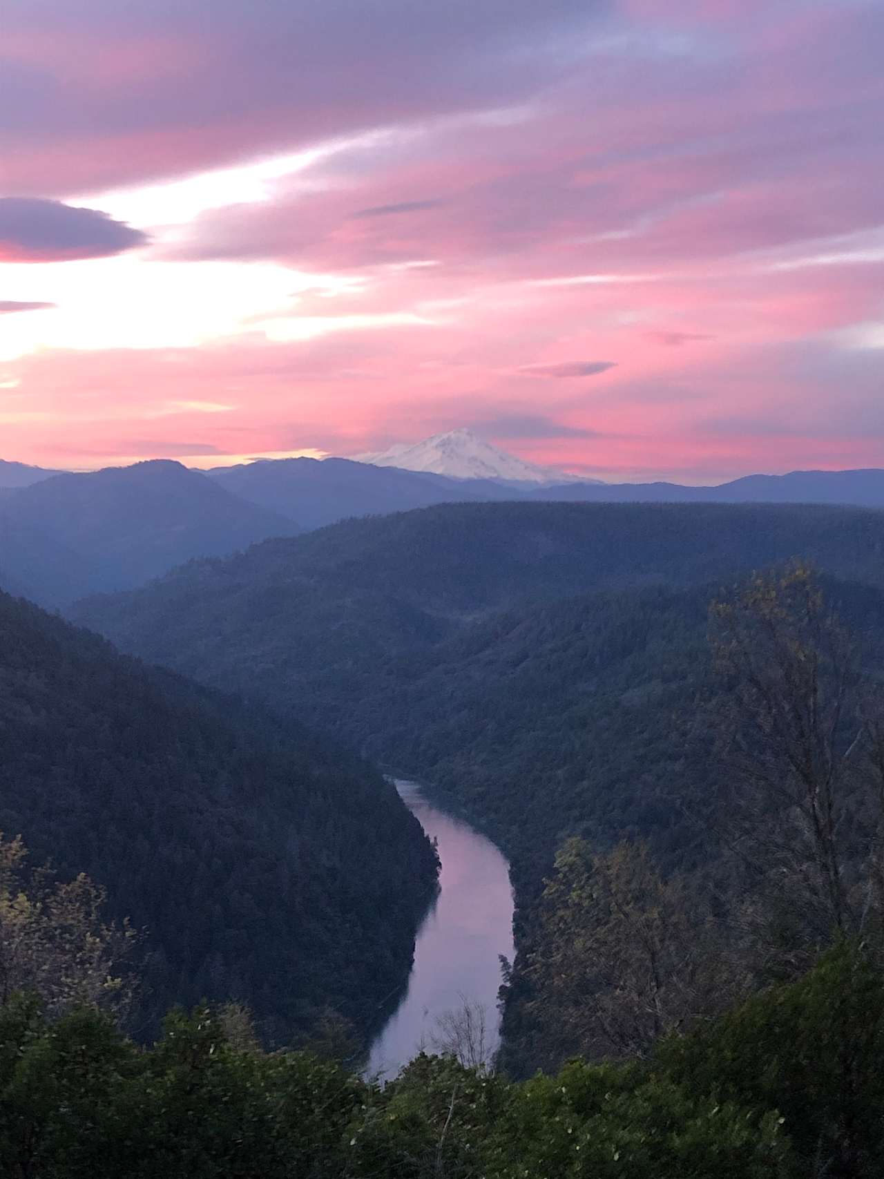 This is my favorite view of Mt. Shasta and the Pit River. This private spot, known as "The Lookout," is a 5 mile round trip hike from the campsites. There are also views of Mt. Shasta from our property. 