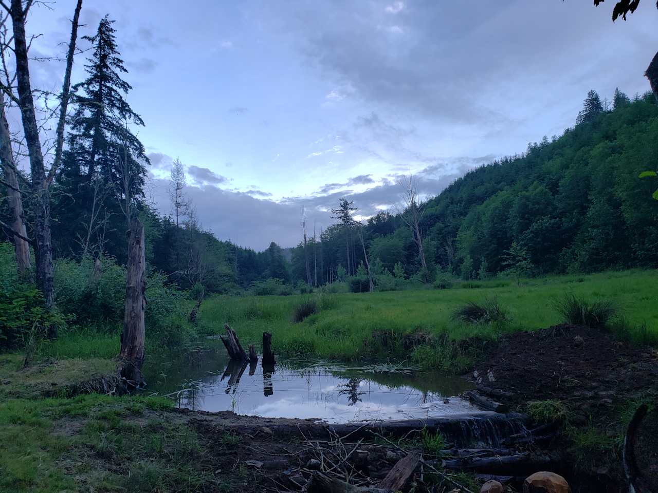 Pond ..waterfall..valley