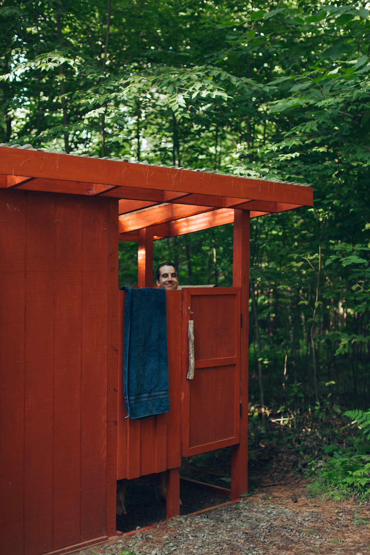 Showering alfresco