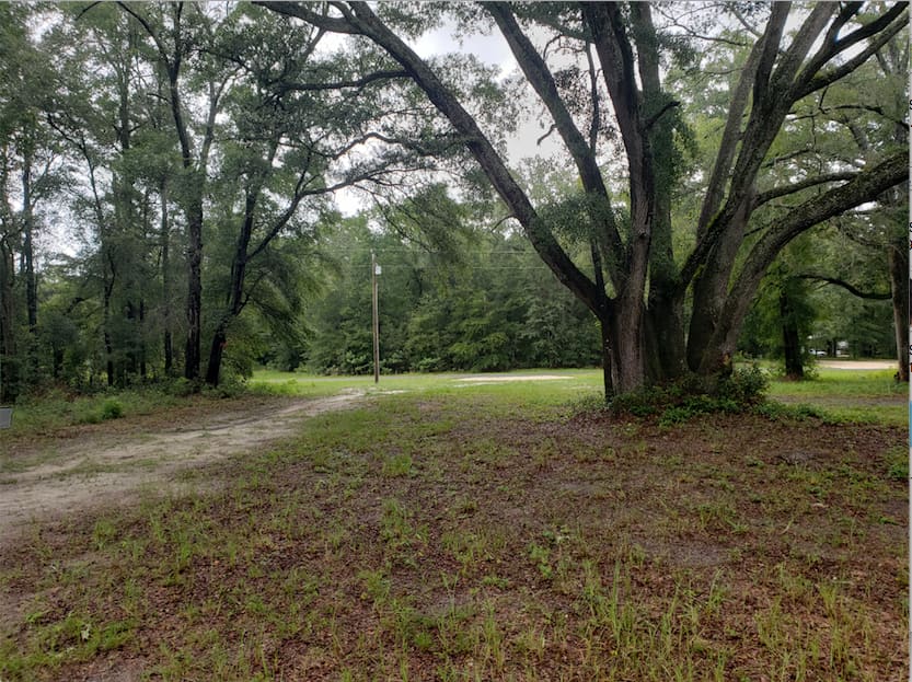 Looking North to the street from the pad.