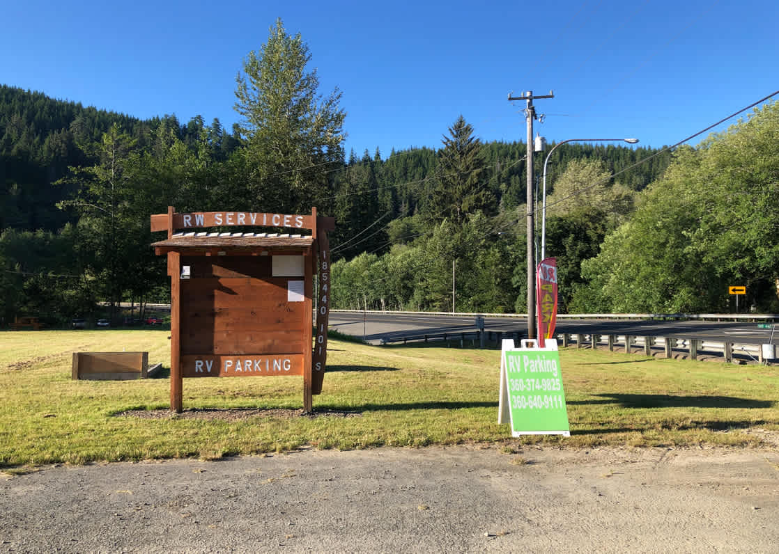 RW Services RV Park Sign and Entrance