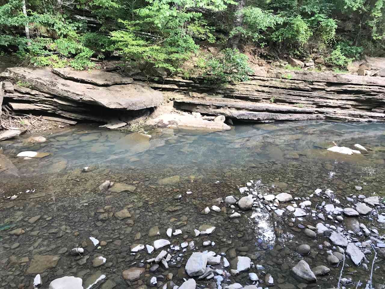 This is Indian Creek. It flows into Mulberry River just a short ways away