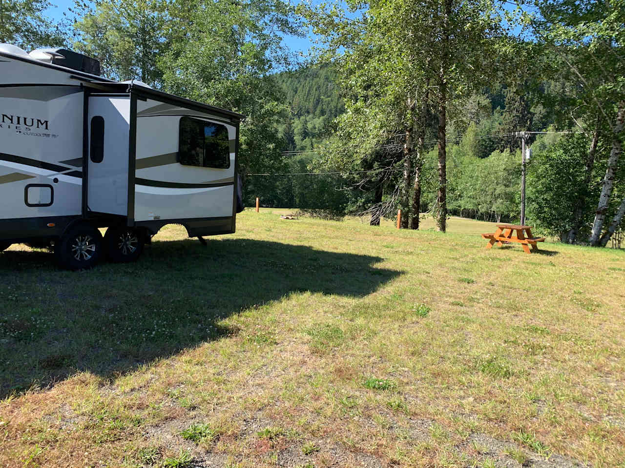 Site 5 at RW services. The Bogachiel River is to the left and is accessible from the sitr