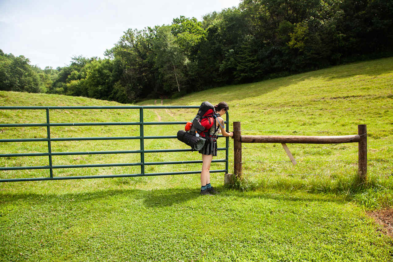 Make sure this gate stays latched after you go in or out. It keeps the cattle where they're supposed to be. ;)