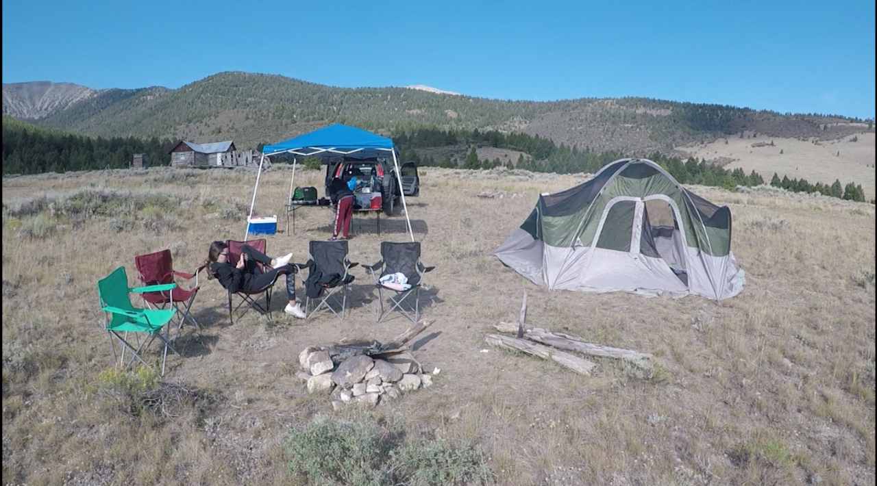 Camping at Camp Badger in Gilmore, Idaho.