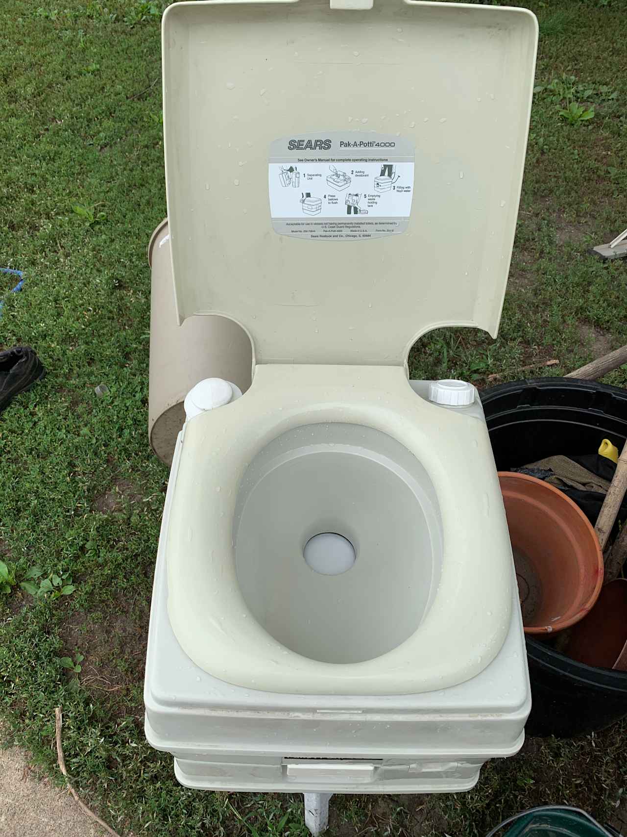 We have one PortaPotty available, with hand sanitizer, disinfectant spray, paper towels and sanitary wipes available. If requested we also have camp toilet and privacy tent available for use.