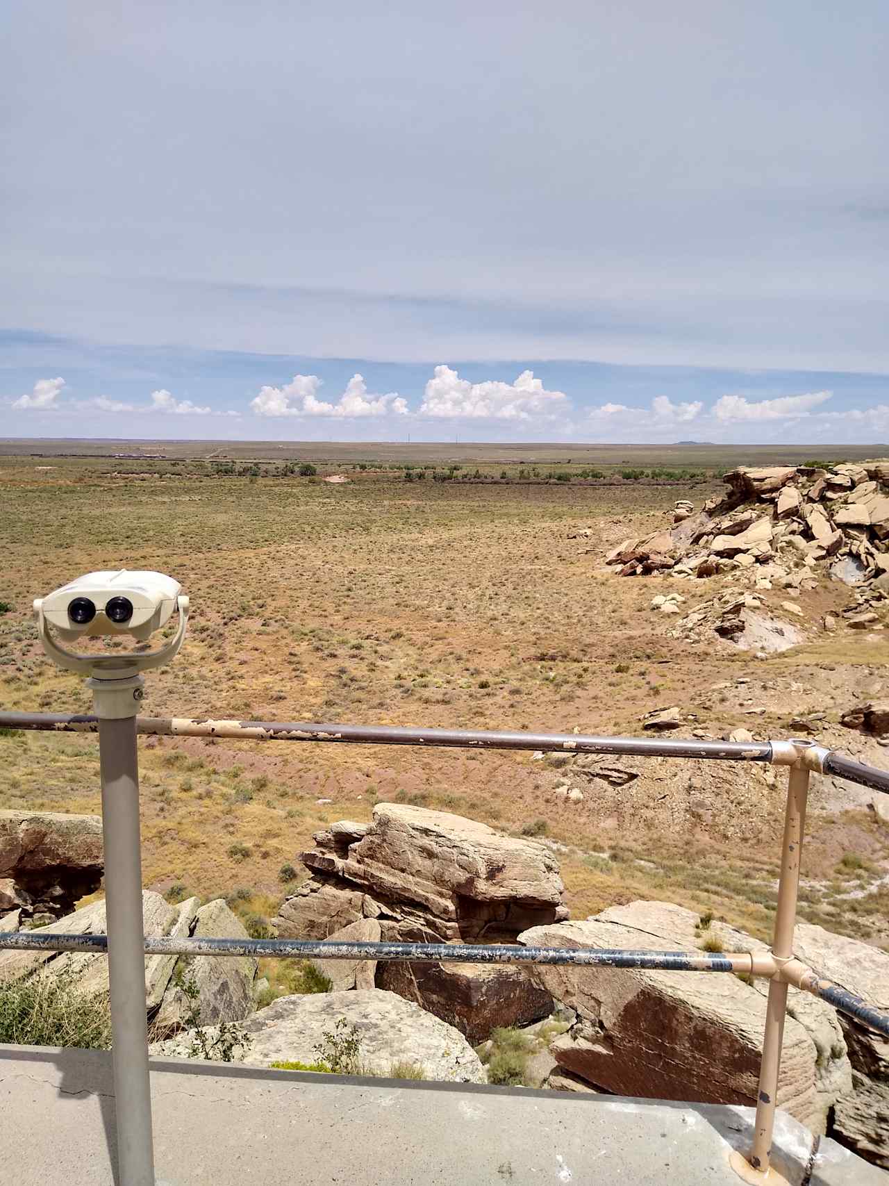 The view from Newspaper Rock with your camp site in the distance.