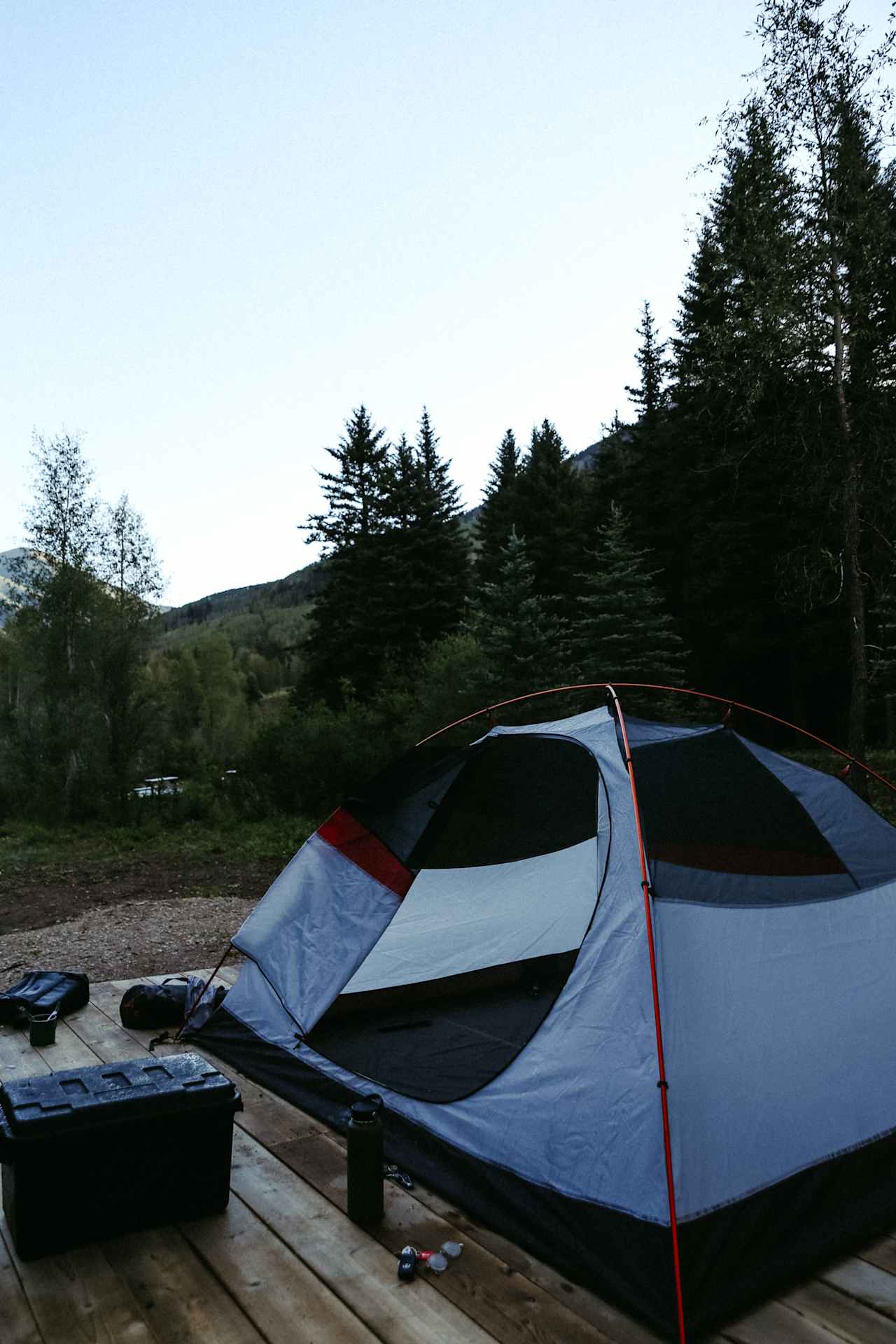 sunrise by the tent