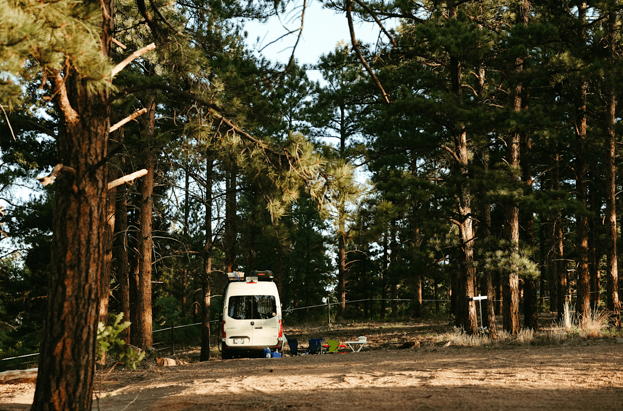 the campsite - large enough for a van or car 