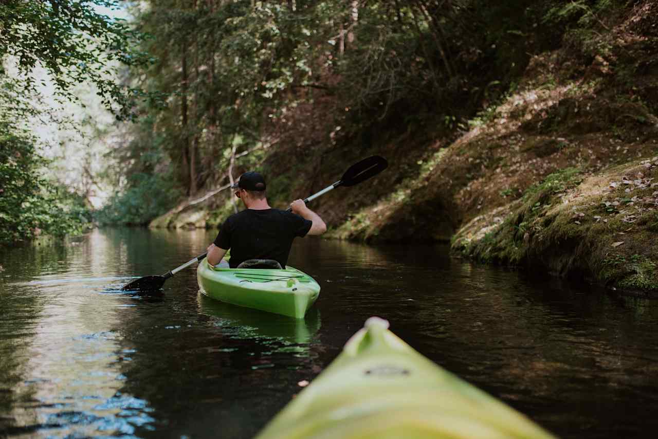 Blissfully floating down the river.