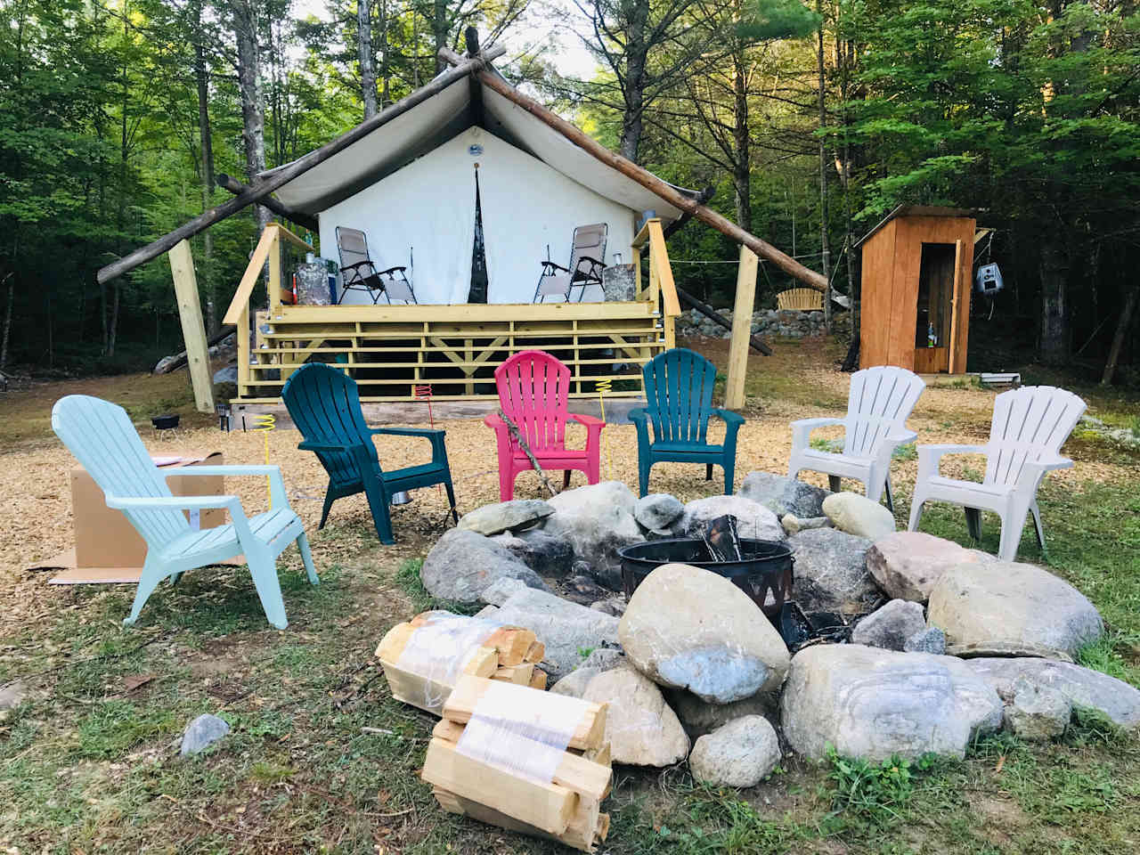 Campsite in the morning- beautiful and quiet 