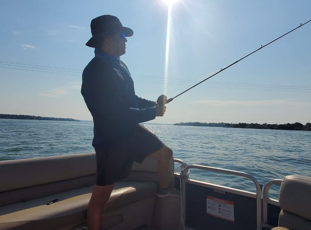 Fishing in nearby Lake Conroe