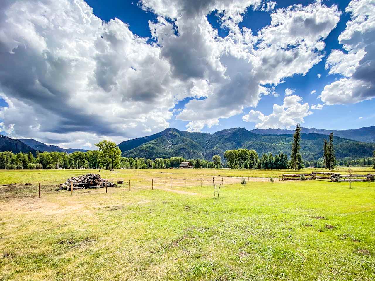 View of the barn from the owner's house.