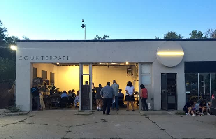 A recent community gathering at Counterpath. This is the front of the building.