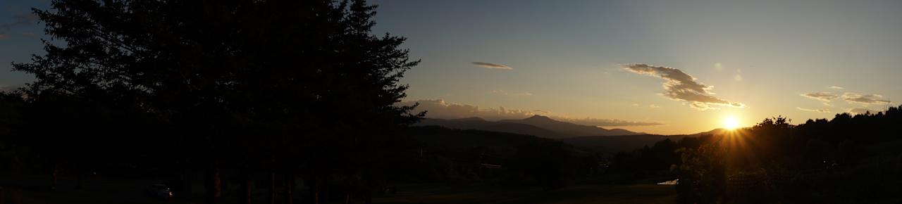 Sunset view from campsite