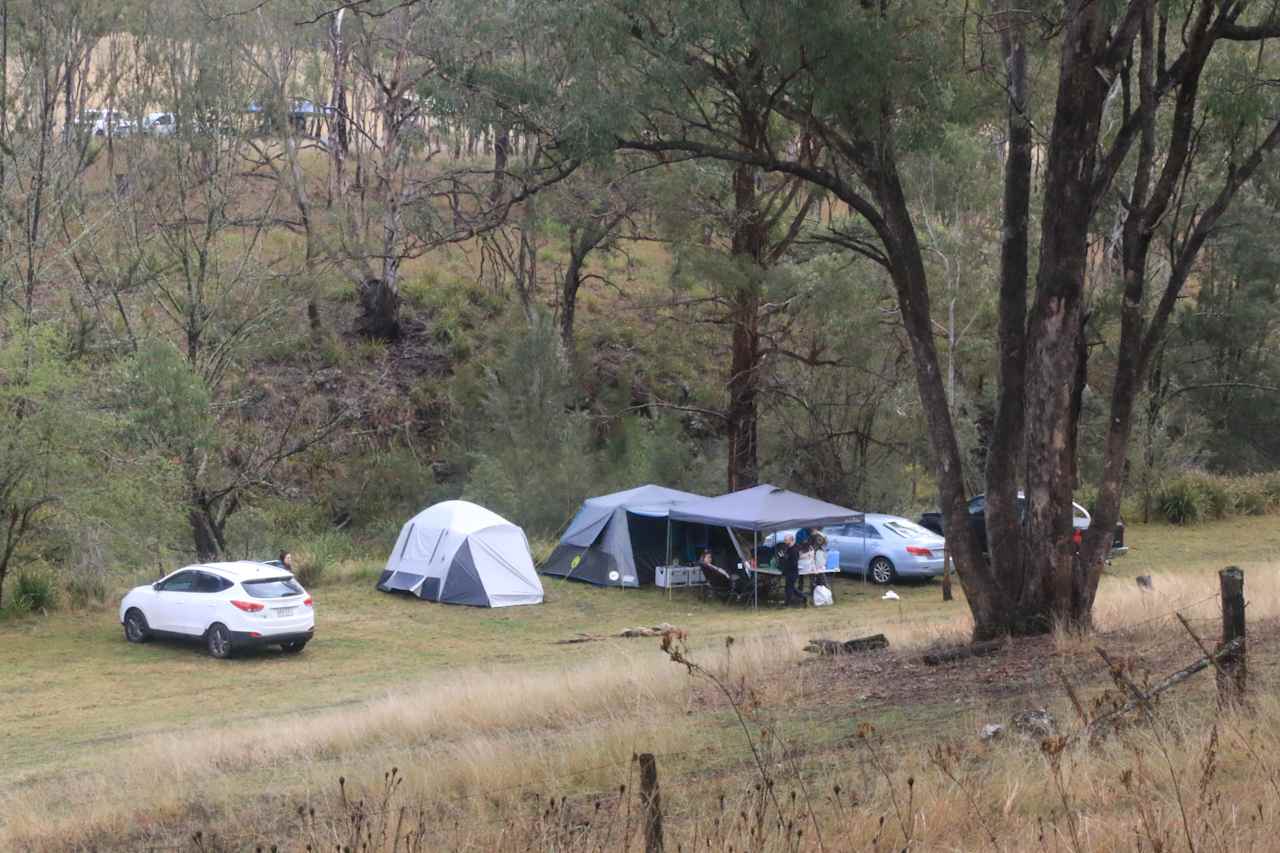 Small group camping on the Creek Flat sites 2 and 3