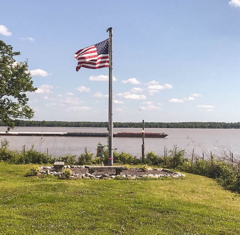 The overlook from the bluff to the Ohio River! 